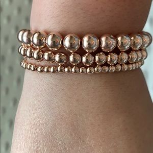 Rose gold beaded bracelets